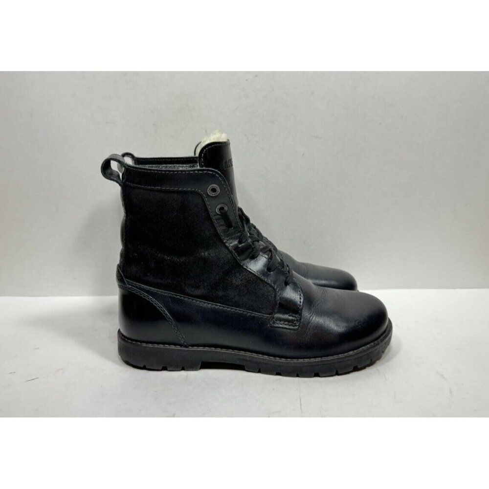 Birkenstock Gilford High Womens Size 6 / 37‎ Black Leather Shealing Lined Boots